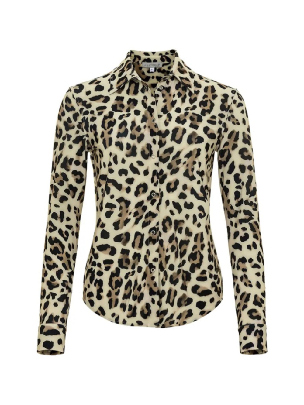 NWT Printed Tania Long sleeve Snap Front Top in Exotic Cheetah size XL